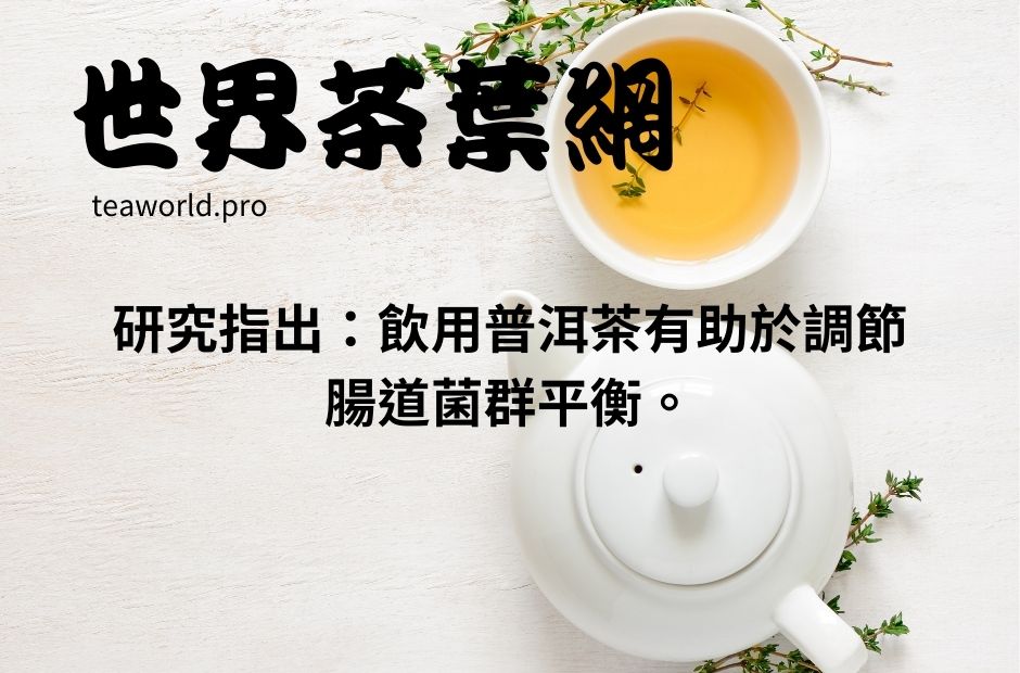 研究指出：飲用普洱茶有助於調節腸道菌群平衡。