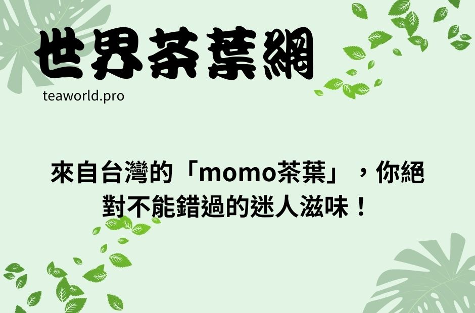 來自台灣的「momo茶葉」，你絕對不能錯過的迷人滋味！